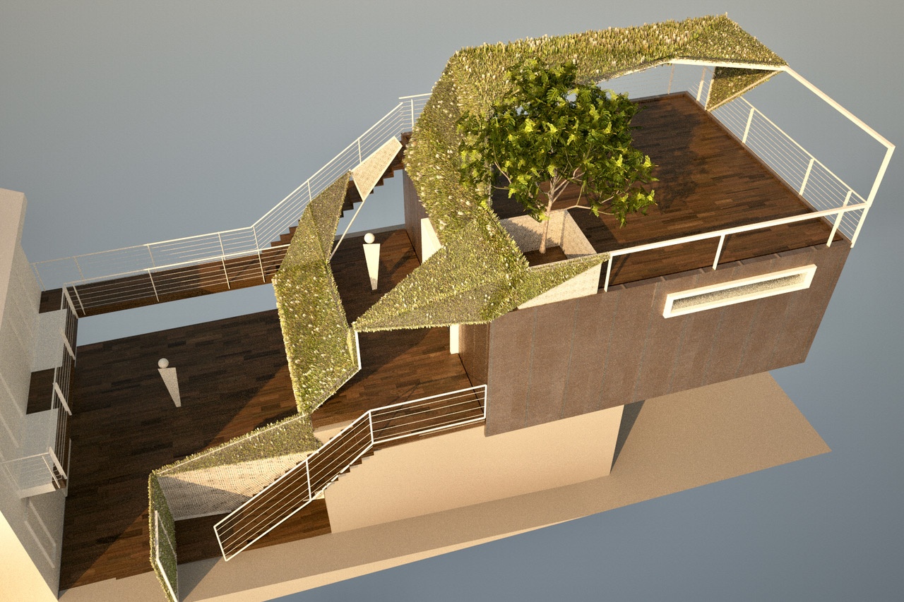 Modern home design rendering